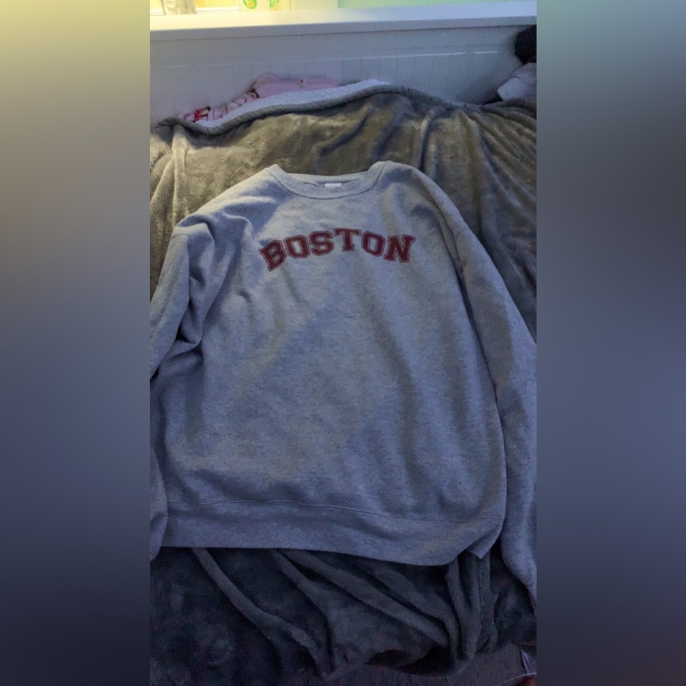 Crewneck, grey, Boston